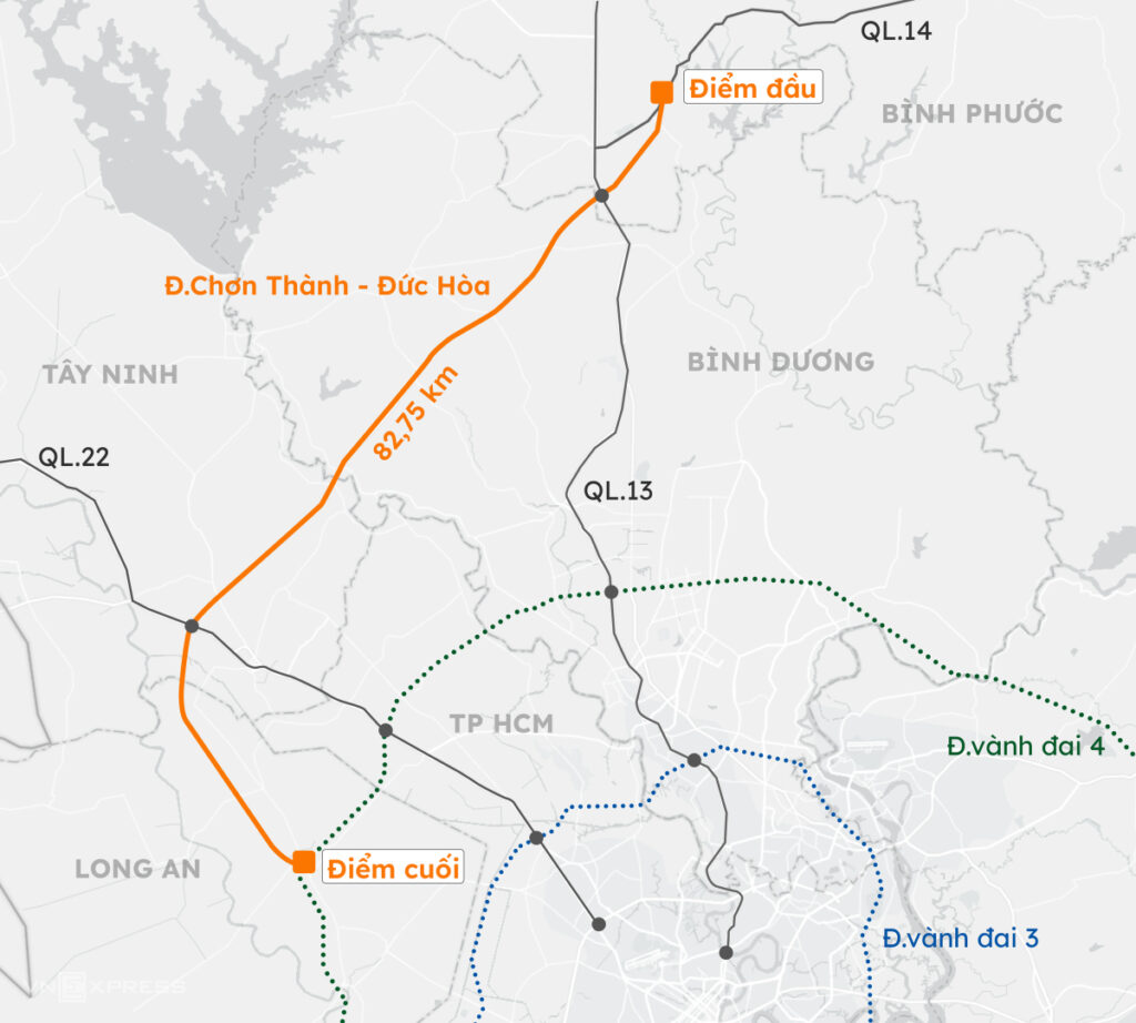 Bộ GTVT chốt tiến độ khởi công đường Hồ Chí Minh đoạn Chơn Thành - Đức Hòa trong năm 2023.